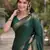 Green soft silk banarasi jacuard work designer party wear saree with unstitched blouse piece