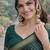 Green soft silk banarasi jacuard work designer party wear saree with unstitched blouse piece