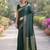 Green soft silk banarasi jacuard work designer party wear saree with unstitched blouse piece