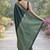 Green soft silk banarasi jacuard work designer party wear saree with unstitched blouse piece