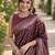 Maroon soft silk banarasi jacuard work designer party wear saree with unstitched blouse piece