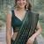 Green soft silk banarasi jacuard work designer party wear saree with unstitched blouse piece
