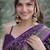 Wine soft silk banarasi jacuard work designer party wear saree with unstitched blouse piece