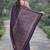 Wine soft silk banarasi jacuard work designer party wear saree with unstitched blouse piece