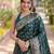 Rama soft silk banarasi jacuard work designer party wear saree with unstitched blouse piece