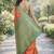 Orange soft silk banarasi jacuard work designer party wear saree with unstitched blouse piece