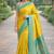 Yellow soft silk banarasi jacuard work designer party wear saree with unstitched blouse piece