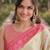 Cream soft silk banarasi jacuard work designer party wear saree with unstitched blouse piece