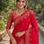 Pink soft silk banarasi jacuard work designer party wear saree with unstitched blouse piece