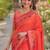 Orange soft silk banarasi jacuard work designer party wear saree with unstitched blouse piece