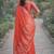 Orange soft silk banarasi jacuard work designer party wear saree with unstitched blouse piece