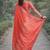 Orange soft silk banarasi jacuard work designer party wear saree with unstitched blouse piece