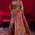 Beige modal pashmina handloom zari weaving saree with blouse