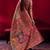 Beige modal pashmina handloom zari weaving saree with blouse