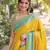 Yellow soft silk banarasi jacuard work designer party wear saree with unstitched blouse piece