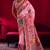 Pink modal pashmina handloom zari weaving saree with blouse