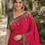 Pink soft silk banarasi jacuard work designer party wear saree with unstitched blouse piece