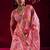 Pink modal pashmina handloom zari weaving saree with blouse