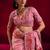 Pink modal pashmina handloom zari weaving saree with blouse