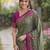 Sea green soft silk banarasi jacuard work designer party wear saree with unstitched blouse piece
