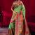 Parrot green modal pashmina handloom zari weaving saree with blouse