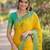 Yellow soft silk banarasi jacuard work designer party wear saree with unstitched blouse piece