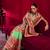 Parrot green modal pashmina handloom zari weaving saree with blouse