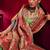 Parrot green modal pashmina handloom zari weaving saree with blouse
