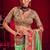 Parrot green modal pashmina handloom zari weaving saree with blouse
