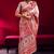 Off white modal pashmina handloom zari weaving saree with blouse