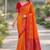 Orange soft silk banarasi jacuard work designer party wear saree with unstitched blouse piece