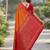 Orange soft silk banarasi jacuard work designer party wear saree with unstitched blouse piece