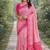 Pink soft silk banarasi jacuard work designer party wear saree with unstitched blouse piece