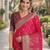 Pink soft silk banarasi jacuard work designer party wear saree with unstitched blouse piece
