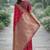 Pink soft silk banarasi jacuard work designer party wear saree with unstitched blouse piece