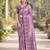Lavender soft silk banarasi jacuard work designer party wear saree with unstitched blouse piece