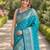 Rama soft silk banarasi jacuard work designer party wear saree with unstitched blouse piece