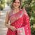 Pink soft silk banarasi jacuard work designer party wear saree with unstitched blouse piece