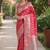Pink soft silk banarasi jacuard work designer party wear saree with unstitched blouse piece