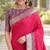 Pink soft silk banarasi jacuard work designer party wear saree with unstitched blouse piece