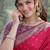 Pink soft silk banarasi jacuard work designer party wear saree with unstitched blouse piece