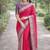 Pink soft silk banarasi jacuard work designer party wear saree with unstitched blouse piece