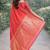 Orange soft silk banarasi jacuard work designer party wear saree with unstitched blouse piece