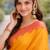 Yellow soft silk banarasi jacuard work designer party wear saree with unstitched blouse piece