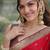 Pink soft silk banarasi jacuard work designer party wear saree with unstitched blouse piece