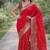 Pink soft silk banarasi jacuard work designer party wear saree with unstitched blouse piece