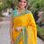 Yellow soft silk banarasi jacuard work designer party wear saree with unstitched blouse piece