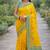 Yellow soft silk banarasi jacuard work designer party wear saree with unstitched blouse piece