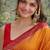 Orange soft silk banarasi jacuard work designer party wear saree with unstitched blouse piece