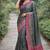 Sea green soft silk banarasi jacuard work designer party wear saree with unstitched blouse piece